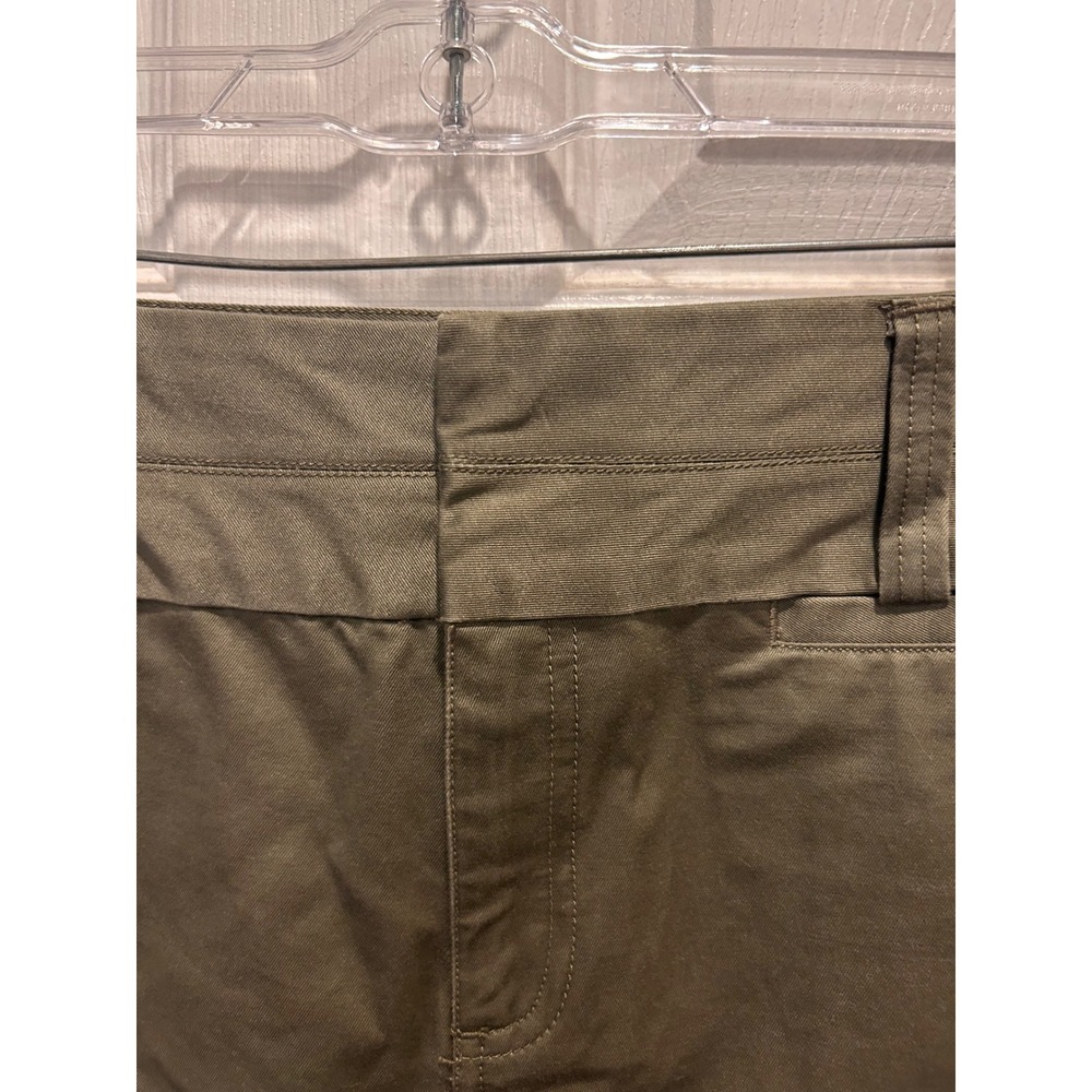 VTG Old Navy Women Olive Green Cotton Twill Utility Mini Skirt Size 8 Safari Y2k - Picture 3 of 6